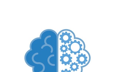 Digital Brain Neural Network Vector Illustration for Technology and AI Concepts