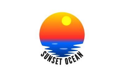 Modèle de logo personnalisé Sunset