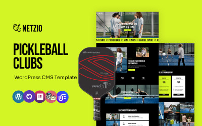 Netzio - Tema WordPress Elementor Multiuso para Clubes de Pickleball