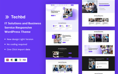 Techbd - responsywny motyw WordPress dla rozwiązań informatycznych i usług biznesowych
