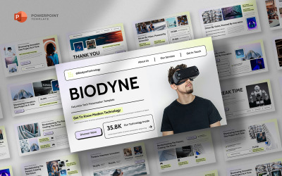 Biodyne – futurystyczny szablon programu PowerPoint