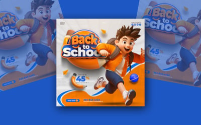 Creative Back to School Facebook Post Template