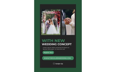 Nuovo concetto di matrimonio per le storie di Instagram