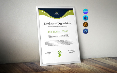 Modello di certificato di apprezzamento | Certificato di premio modificabile e stampabile