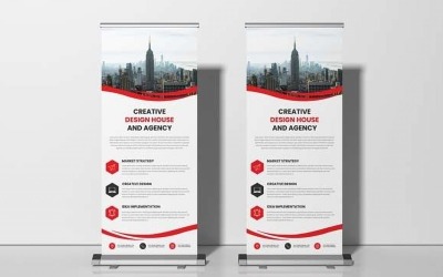 Business Roll up Display Standee Banner Template Ver-34
