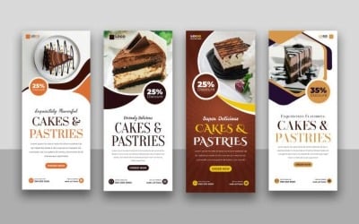 Cake Shop Roll up Display Standee Banner Template Ver-1