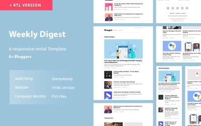 Modèle de newsletter hebdomadaire avec résumé et retour à la ligne