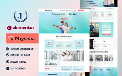 Physivia – набор шаблонов WordPress Elementor для физиотерапевтического ухода