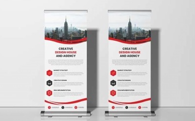 Üzleti roll-up standee banner sablon Ver-34