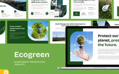 Ecogreen - Шаблон слайда Google «Окружающая среда»