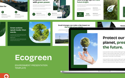 Ekogreen - Miljö PowerPoint-mall