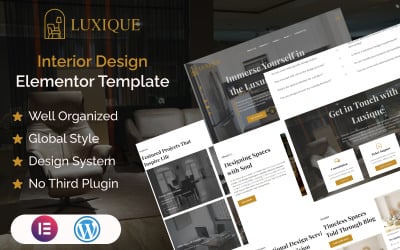 Luxique - Interior Design Elementor Template Kit