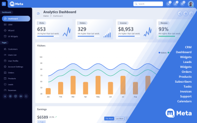 Meta - Bootstrap Admin Dashboard Template