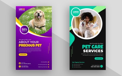 Modèle d&amp;#39;histoire pour les réseaux sociaux sur les soins aux animaux de compagnie, version 2