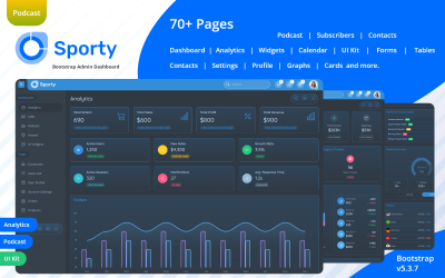 Sporty - Modern Dark Admin Dashboard Template