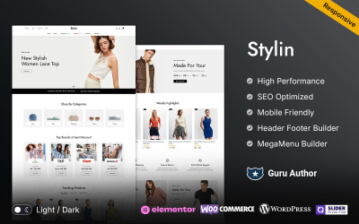 Stylin - Moda ve Giyim Mağazası Çok Amaçlı Duyarlı WooCommerce Teması