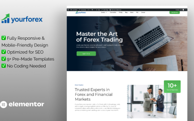 YourForex – шаблон Elementor для форекс та інвестиційних платформ