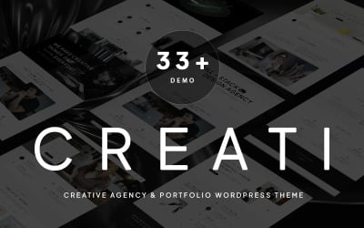 Creati – Modern Creative Agency &amp;amp; Minimal Portfolio WordPress Theme