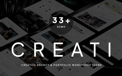 Creati – Modern kreatív ügynökség és minimális portfólió WordPress téma