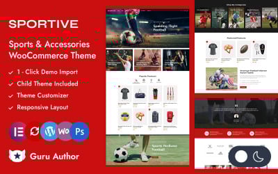 Sportive - Sports and Fitness Store Elementor WooCommerce Responsive Theme