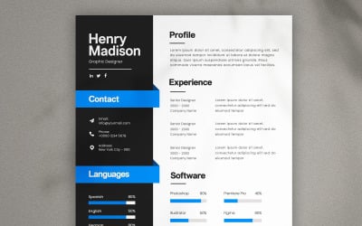 Creative Modern Resume CV Design Template stationary