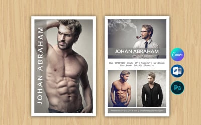 Modeling Comp Card Template | Professional Model Zed Card Design