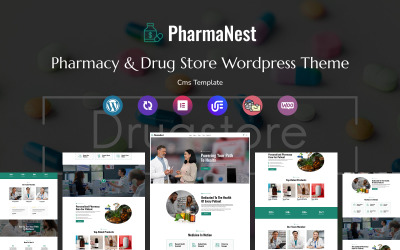 PharmaNest - Tema WordPress Responsivo Multiuso para Farmácias e Drogarias