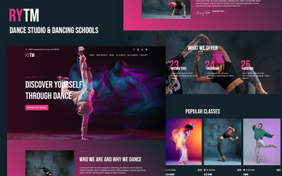 Rytm- Dance Studio &amp;amp; Dancing Schools  WordPress Theme