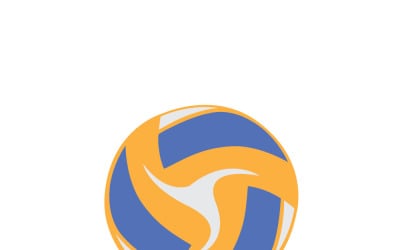 Volleyball Ball Vector Illustration Isolated on White