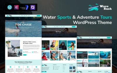 WaveRush – Vízi sportok és kalandtúrák WordPress sablon