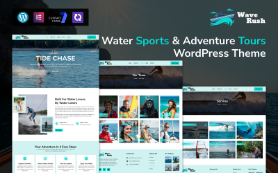 WaveRush – WordPress-tema för vattensporter och äventyrsresor