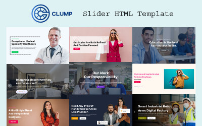 Clump - Plantilla HTML de control deslizante para varios sitios web