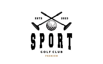 Golf Logo Gioco Sport Club Design Simbolo V3