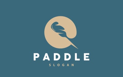 Paddle Logo Boat Paddle Design Vector V1