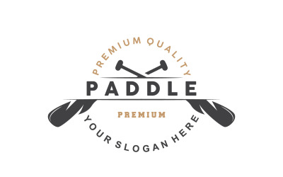 Paddle Logo Boat Paddle Design Vector V2