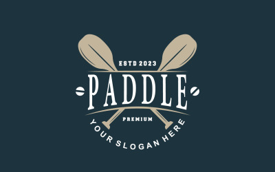 Paddle Logo Boat Paddle Design Vector V5