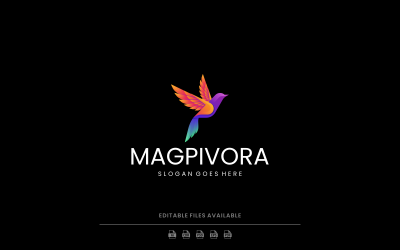Gradient Modern Bird logo Design 0315