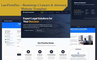 LawFirmPro – Modelo de site de advogado Bootstrap 5