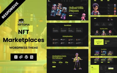 Niftopia - Tema WordPress Elementor multiuso per marketplace NFT