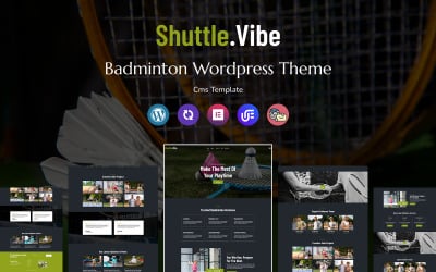 Shuttle.vibe - Thème WordPress polyvalent et réactif pour l&amp;#39;Académie de badminton