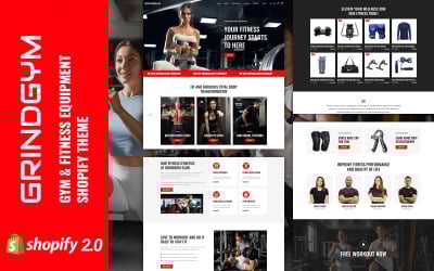 Grindgym - Responzivní šablona pro obchod se sportovním, posilovním a fitness vybavením ve stylu Shopify 2.0