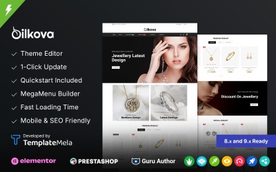 Silkova - Tema Prestashop per negozio di gioielli e moda