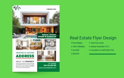 Unique real estate flyer design