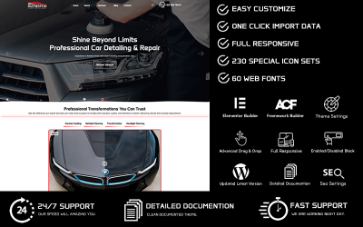 Autentic - тема WordPress для автосервісу з детейлінгу та ремонту автомобілів