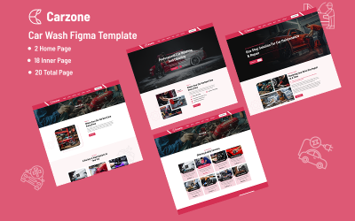 Carzone – Autóipari és üzleti Figma weboldal sablon