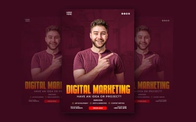 Digital Marketing Agency Social Media  Post  Template