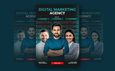 Digital Marketing Agency Social Media  Poster  Template