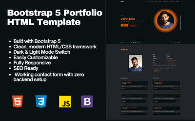 Egy Bootstrap portfólió HTML sablon