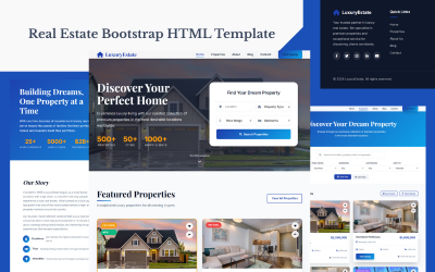 Ingatlanok – Ingatlanhirdetések, ügynökök és foglalás – reszponzív Bootstrap sablon