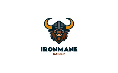 Mascot Buffalo Viking Logo Design